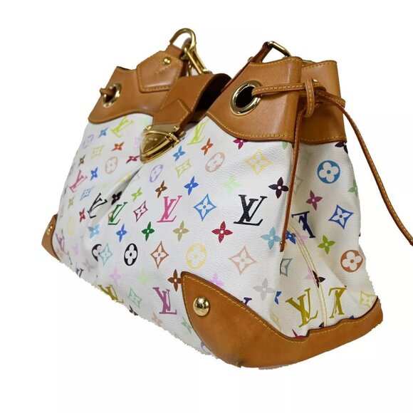 LOUIS VUITTON Ursula Chain Hand Bag Monogram Multi Leather White M40123 57EA904 - Picture 2 of 16